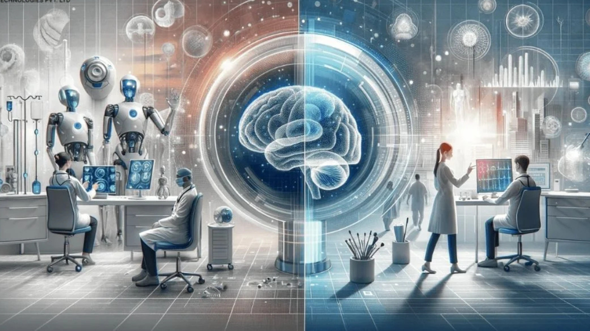 Advanced robotic surgery system in modern hospital